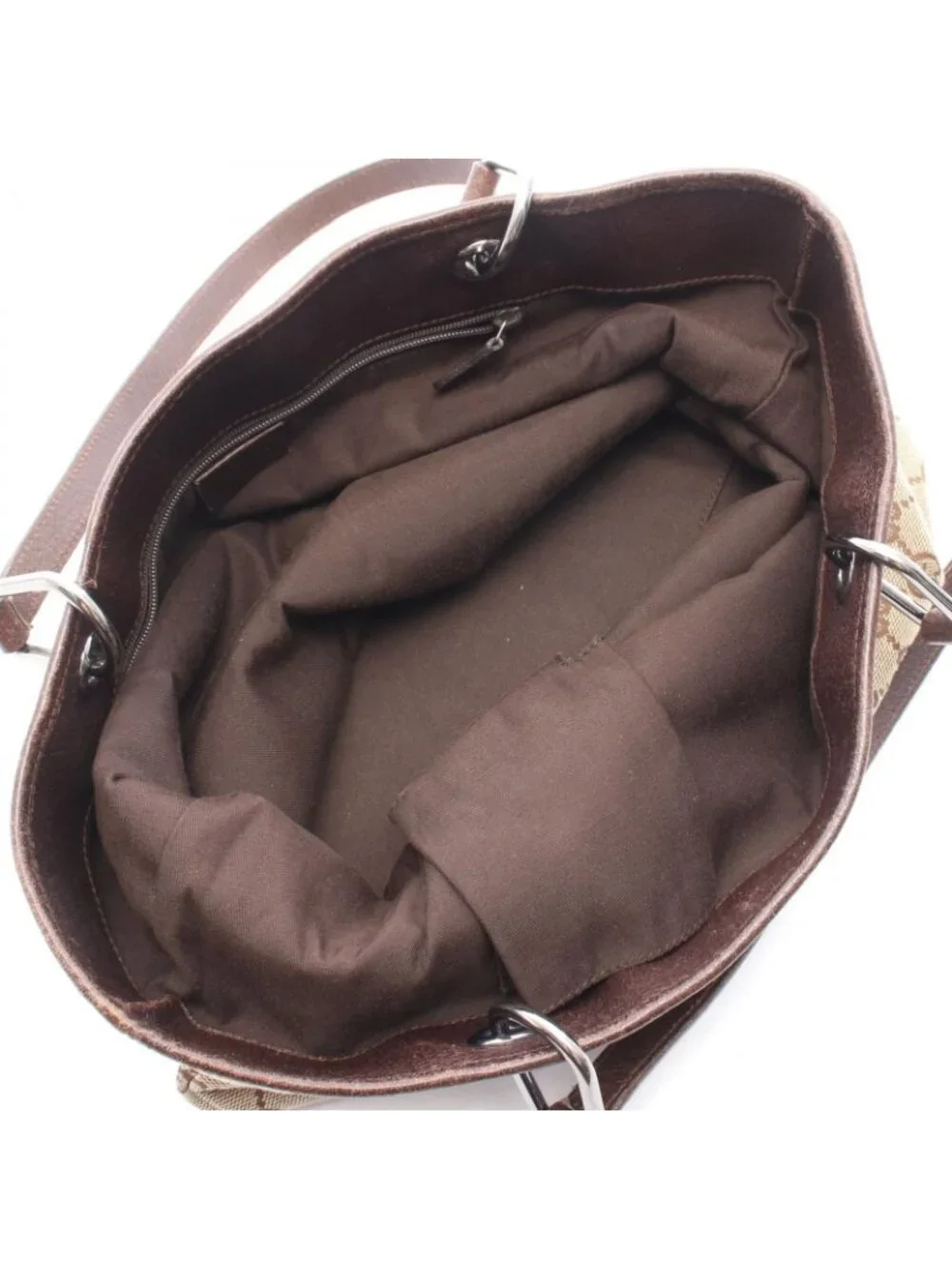 Gucci Tote GG Canvas Beige Dark Brown